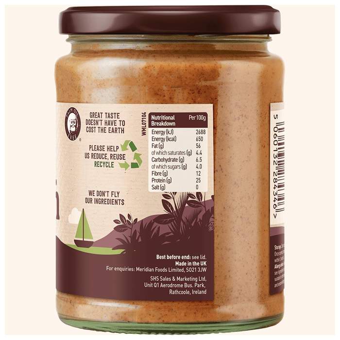 Meridian Foods - Organic Smooth Almond Butter 100% Nuts | Multiple Sizes - PlantX UK