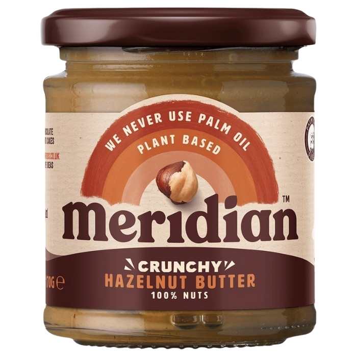 Meridian Foods - Hazelnut Butter Crunchy 100% Nuts, 170g - Front