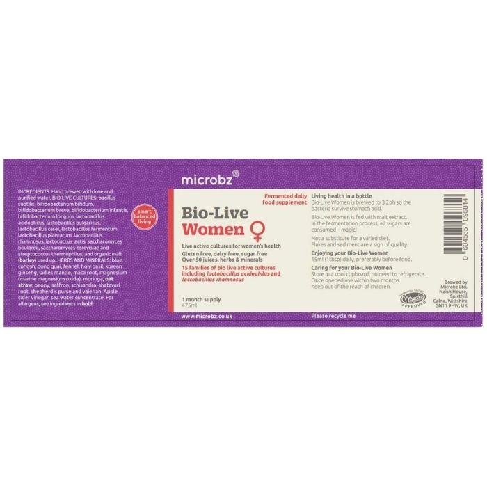 Microbz - Bio-Live Women Liquid Probiotic, 475ml - buy now