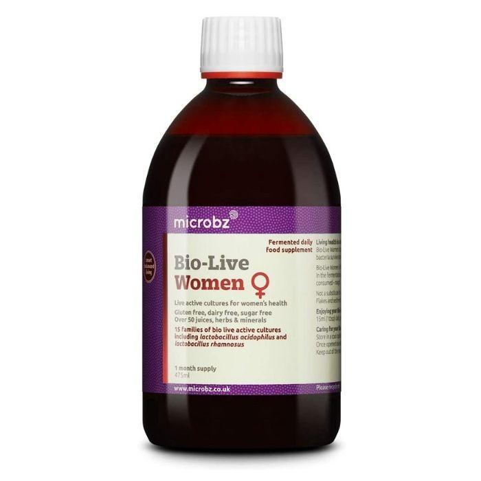 Microbz - Bio-Live Women Liquid Probiotic, 475ml - front