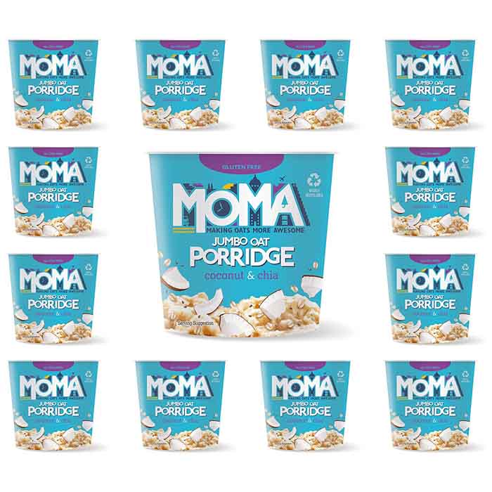 Moma - Coconut & Chia Porridge Pot, 55g  Pack of 12