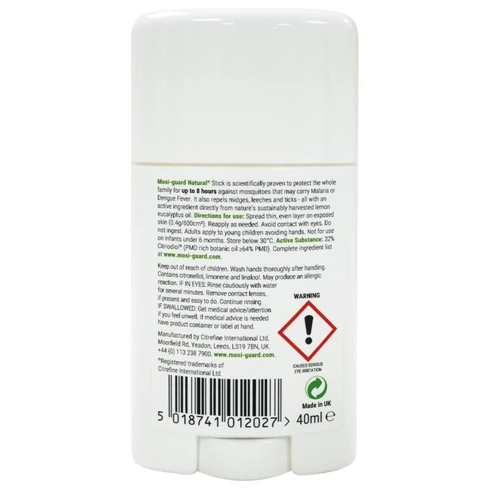 Mosi-Guard - Insect Repellent Stick Lemon Eucalyptus, 40ml - Back