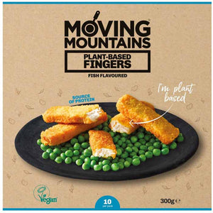 Moving MountainsÂ® - Plant Based Fingers, Fish Flavour 10x30g Bag | Pack of 10