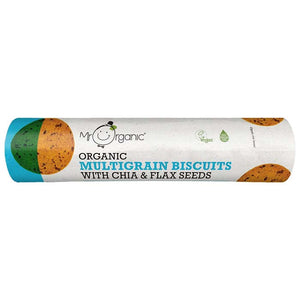 Mr Organic - Multigrain Biscuits with Chia and Flax Seeds, 250g | Pack of 12