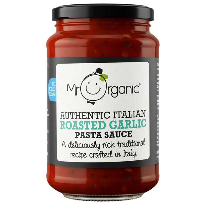 Mr Organic - Pasta Sauce - Roasted Garlic no Added Sugar, 350g
