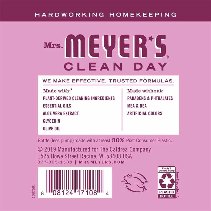 Mrs Meyer's Clean Day - Peony Hand Soap, 370ml - Back
