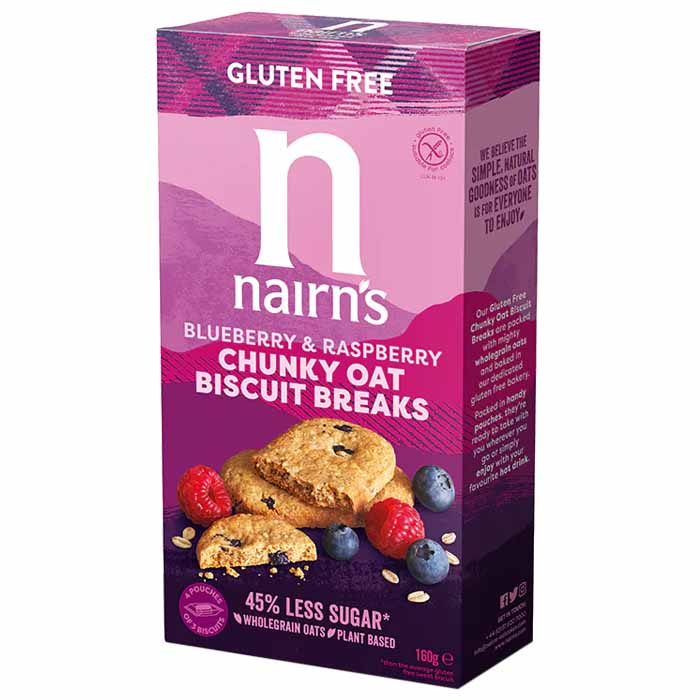 Nairn's - Chunky Oat Biscuit Break Blueberry & Raspberry (GF), 160g