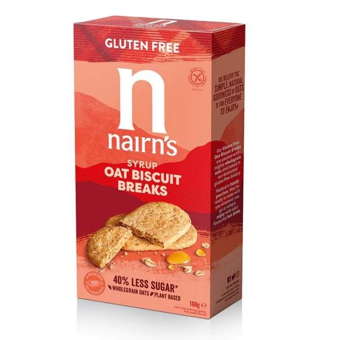 Nairn's - Gluten-Free Oat Biscuit Breaks, 160g | Multiple Flavours ...