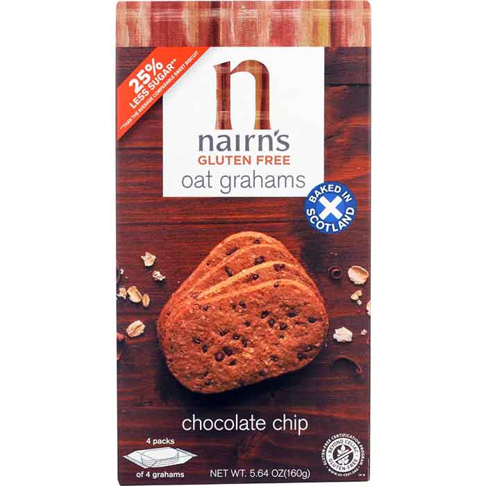 Nairn's - Gluten Free Chocolate Chip Oaties, 160g  Pack of 8