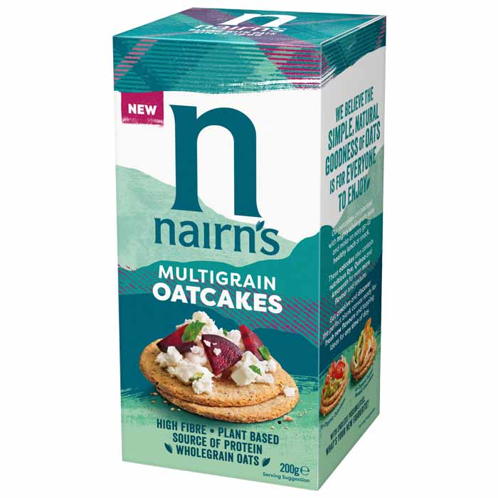 Nairn's Oatcakes - Wholegrain Oatcakes - Multigrain, 200g