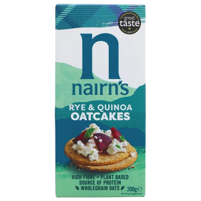 Nairn's Oatcakes - Wholegrain Oatcakes - Rye & Quinoa, 200g