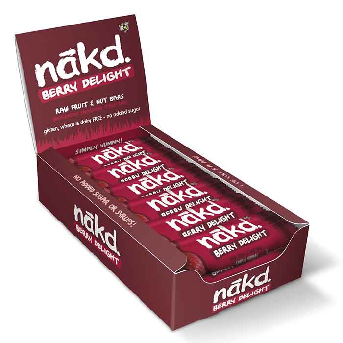 Nakd - Berry Delight Fruit & Nut Bars, 35g  Pack of 18