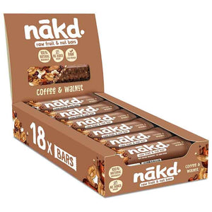 Nakd - Coffee & Walnut Natural Fruit & Nut Bars, 35g | Pack of 18