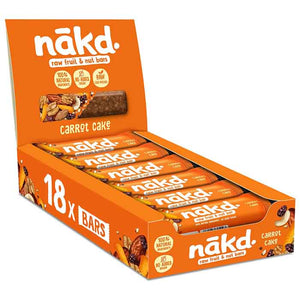 Nakd - Gluten-Free Carrot Cake Fruit & Nut Bars, 35g | Pack of 18