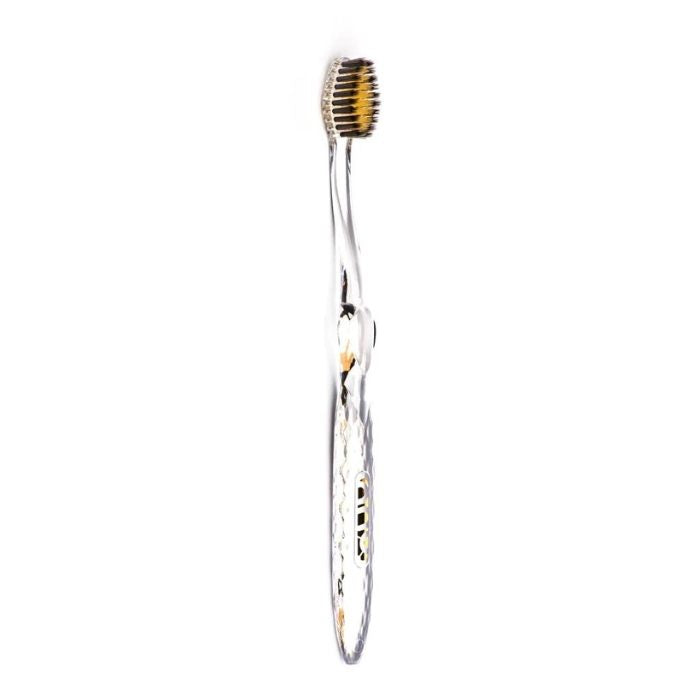 Nano-b - Charcoal & Gold Toothbrush | Crystal Handle