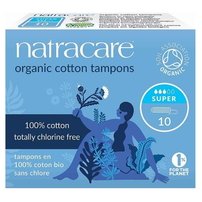 Natracare - Organic Cotton Super Tampons - Non Applicator 10
