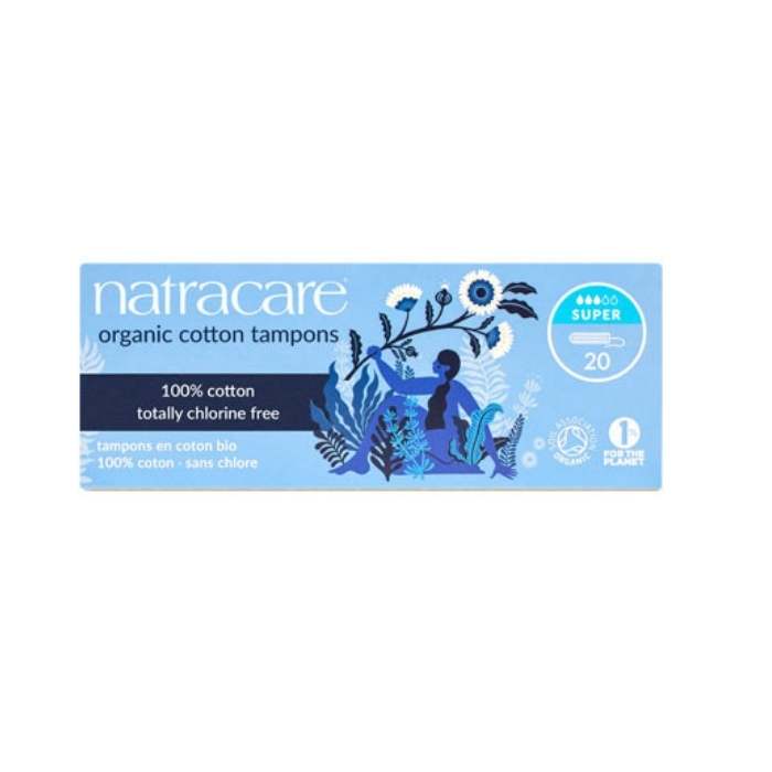 Natracare - Organic Cotton Super Tampons - Non Applicator 20