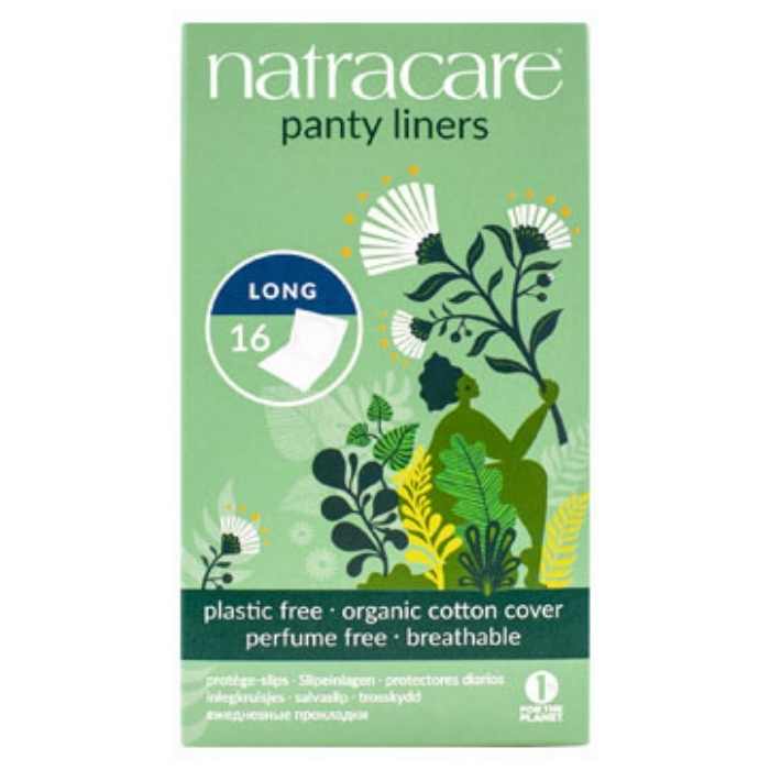 Natracare - Panty Liners - Long Wrapped, 16 pads