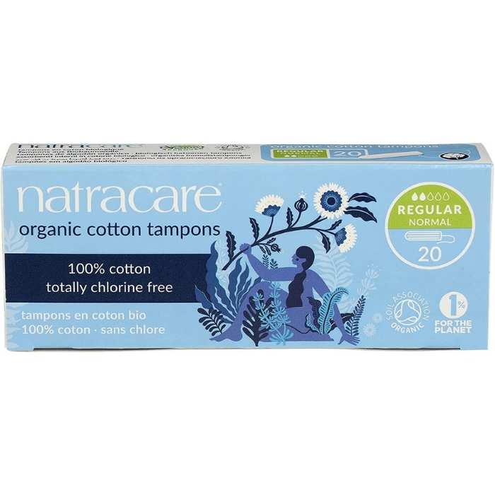 Natracare Organic Cotton Regular Tampons non applicator 20 pack