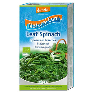 Natural Cool - Frozen Organic Leaf Spinach, 450g