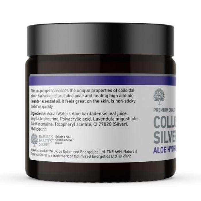 Nature's Greatest Secret - Colloidal Silver Aloe Hydrogel with Lavender | 100 ml - Back