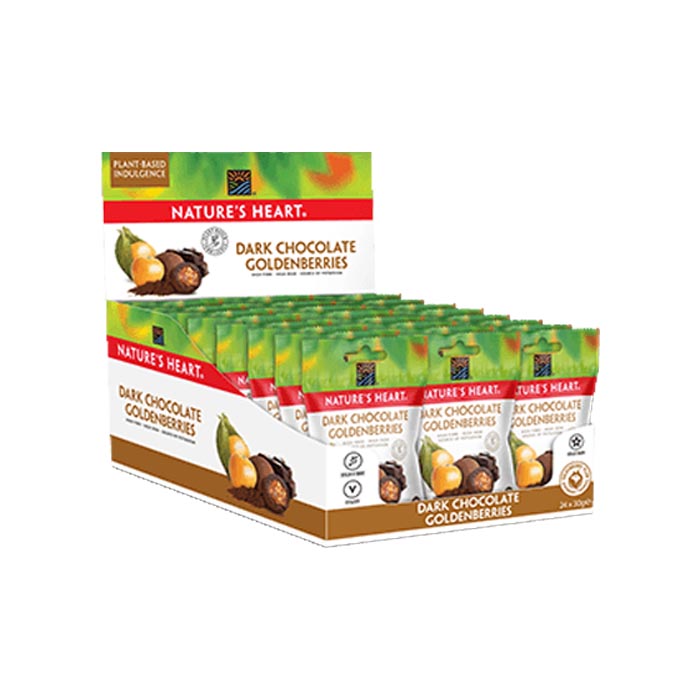 Nature's Heart - Dark Chocolate Covered Goldenberries - 24-Pack, 30g 