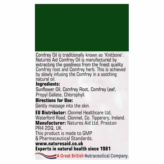 Natures Aid - Comfrey Oil, 150ml - back