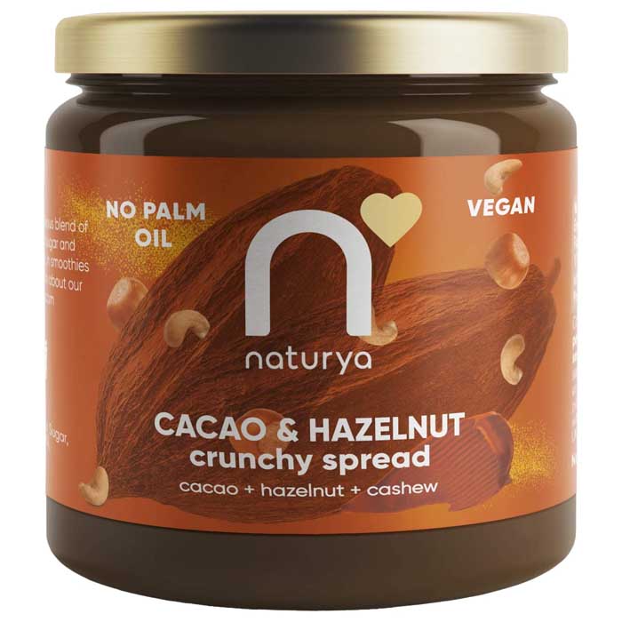 Naturya - Cacao & Hazelnut Crunchy Spread, 170g