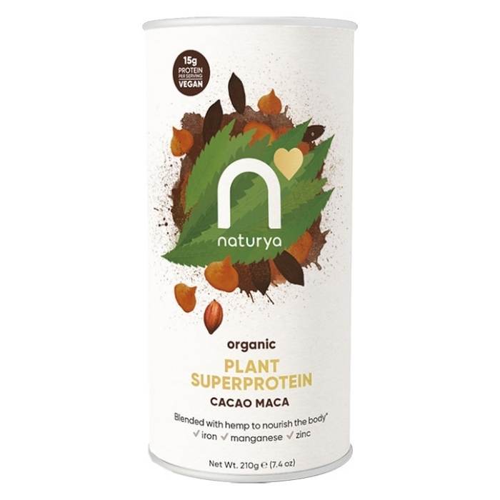Naturya - Organic Plant Superprotein Cacao Maca, 210g - front