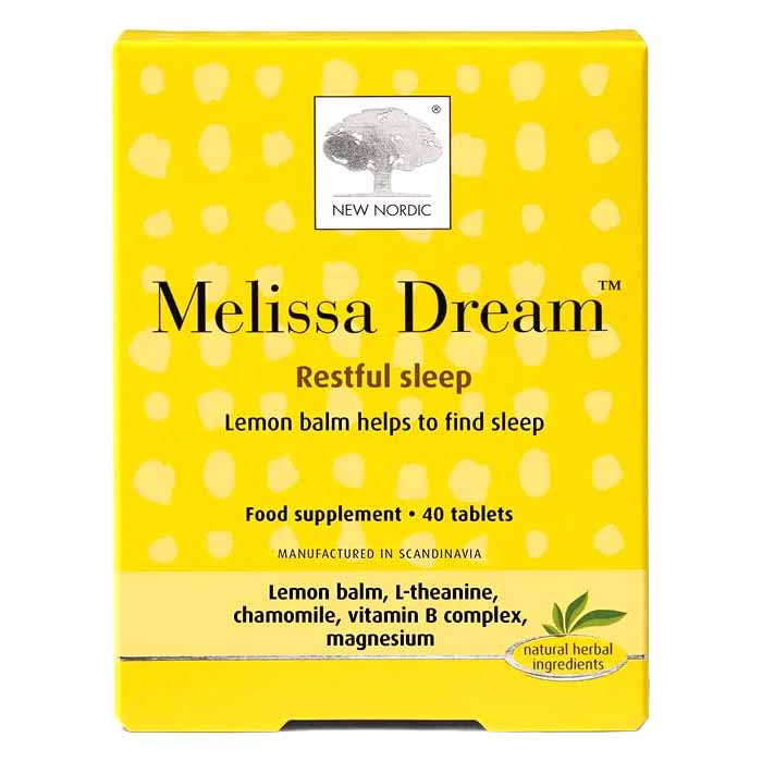 New Nordic - Melissa Dream Lemon Balm Sleep Aid ,40 Tablets 