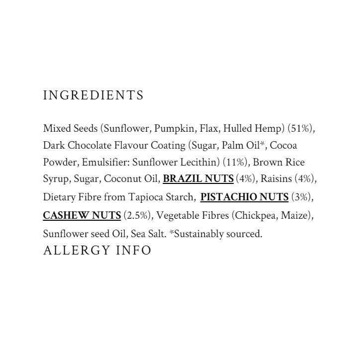 Nine - Dark Chocolate Bars Multipack - Pistachio & Brazil (1 Bar), 4x40g - back