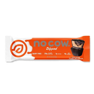 No Cow - Dipped Chocolate Peanut Butter Cup Protein Bars, 60g | Multiple Sizes