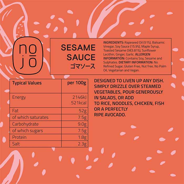 Nojo - Japanese Sesame Seed Sauce, 200ml - back