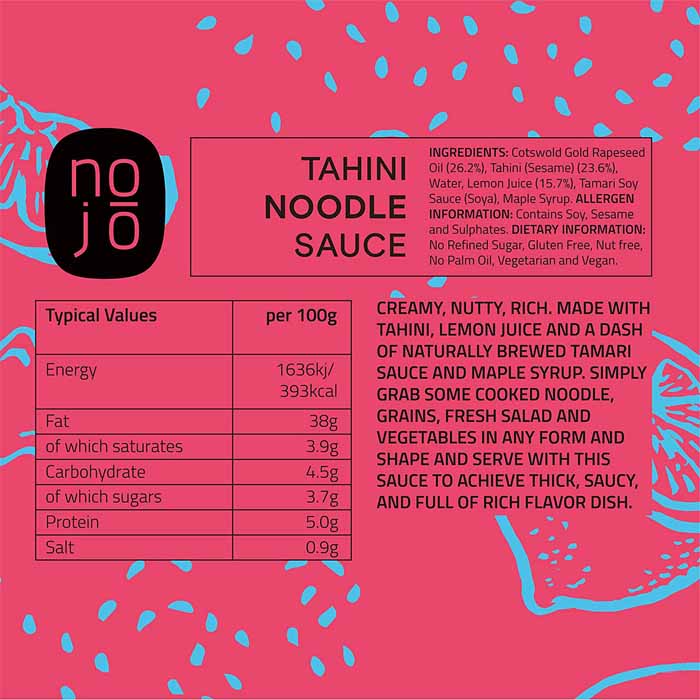 Nojo - Tahini Noodles Sauce - 6-Pack, 200ml - back