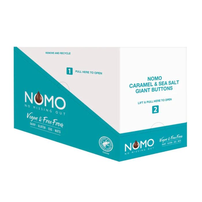 Nomo - Giant Buttons Caramel & Sea Salt (12-Pack), 110g