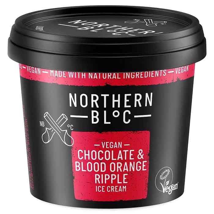 Northern Bloc - Vegan Chocolate and Sicilian Blood Orange Ice Cream, 100ml  Pack of 24