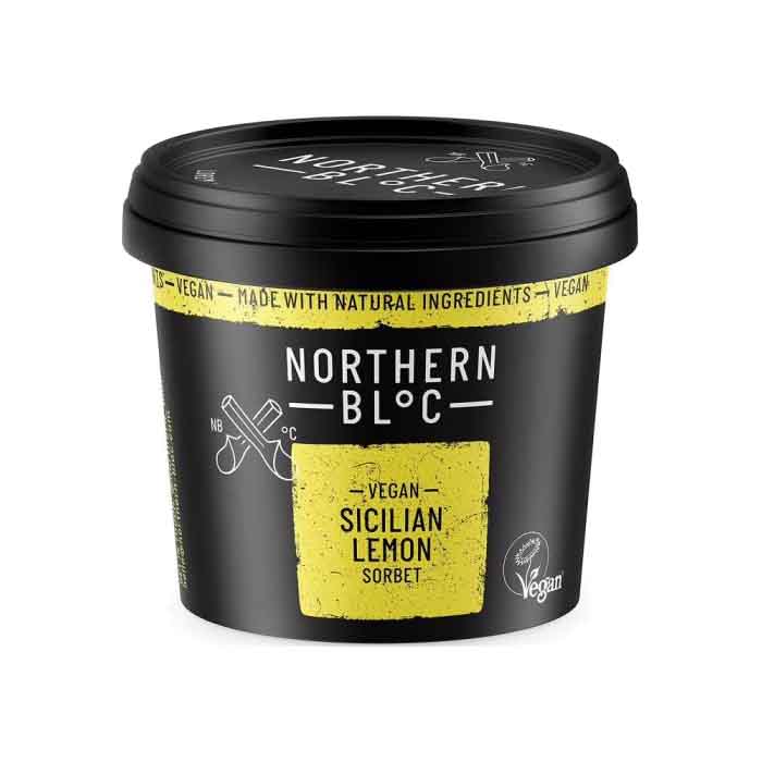 Northern Bloc - Vegan Sicilian Lemon Sorbet, 100ml  Pack of 24
