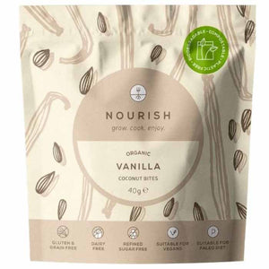 Nourish - Organic Coconut Bites, 40g | Multiple Flavours | Pack of 10
