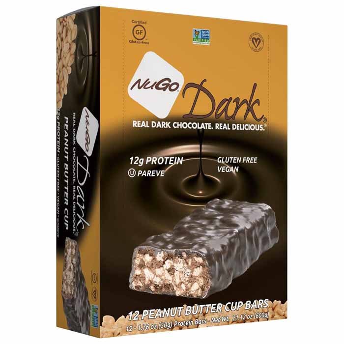 NuGo Nutrition - NuGo Dark Nutrition Gluten-Free Protein Bars - Peanut Butter Cup (12-Pack), 50g 