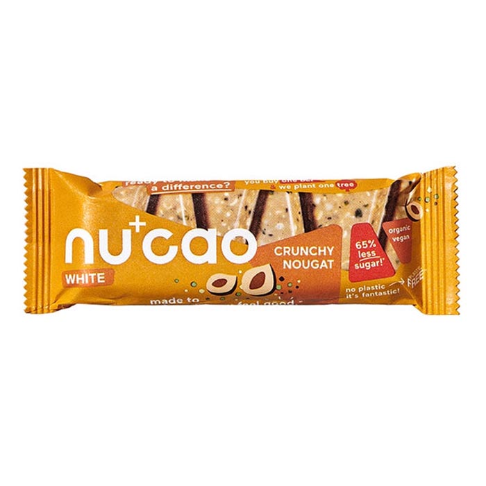 Nucao - Organic Vegan White Crunchy Nougat Bar, 40g