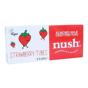Nush - Strawberry Tubes: Almond Milk Yoghurt, 5x40g