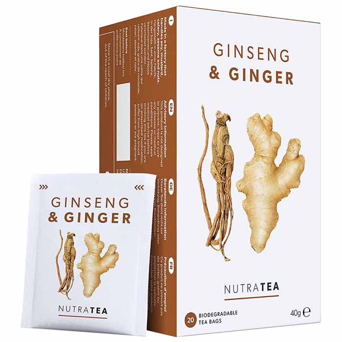 Nutra Tea - Ginseng & Ginger Tea, 20 Bags