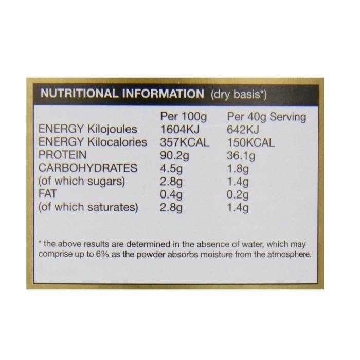 Nutrisport - 90+ Vegan Protein Powder, Unflavoured, 908g - Nutritional Information