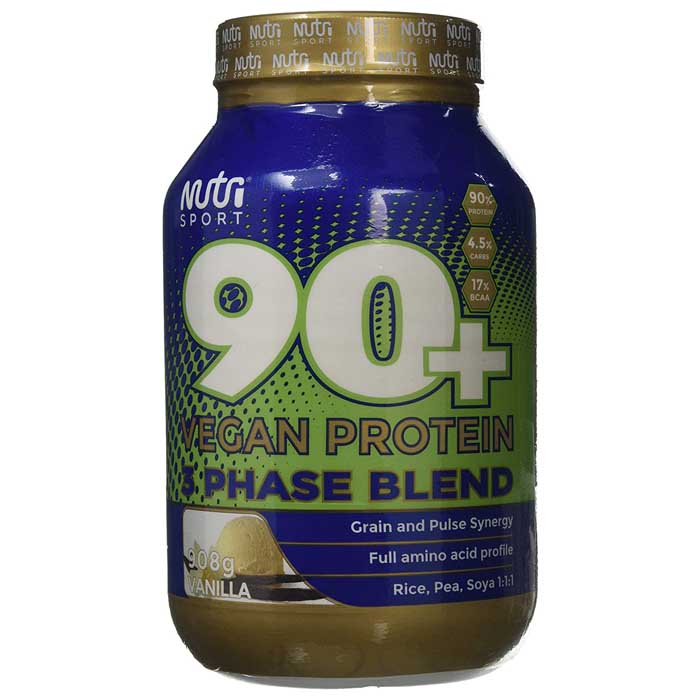 Nutrisport - Aspartame-Free 90+ Vanilla Vegan Protein, 908g