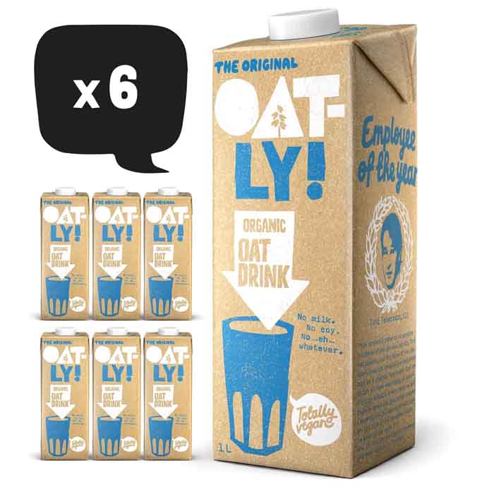 Oatly - Organic Long Life Oat Milk Drink, 1L  Pack of 6