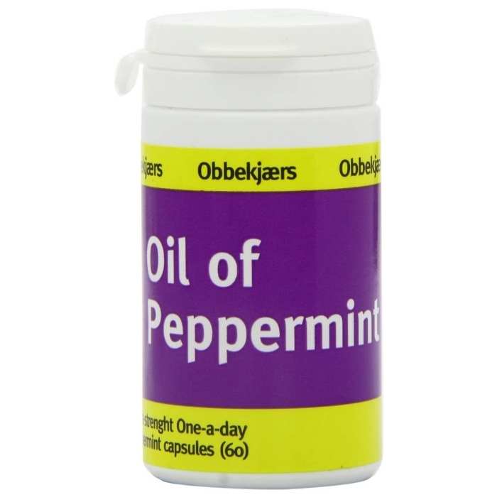 Obbekjaers - Peppermint Capsules 200mg 60 Capsules - front