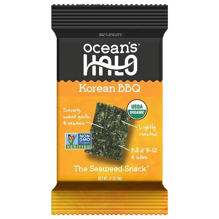 Ocean's Halo - Organic Seaweed Snack Korean BBQ, 4g - front