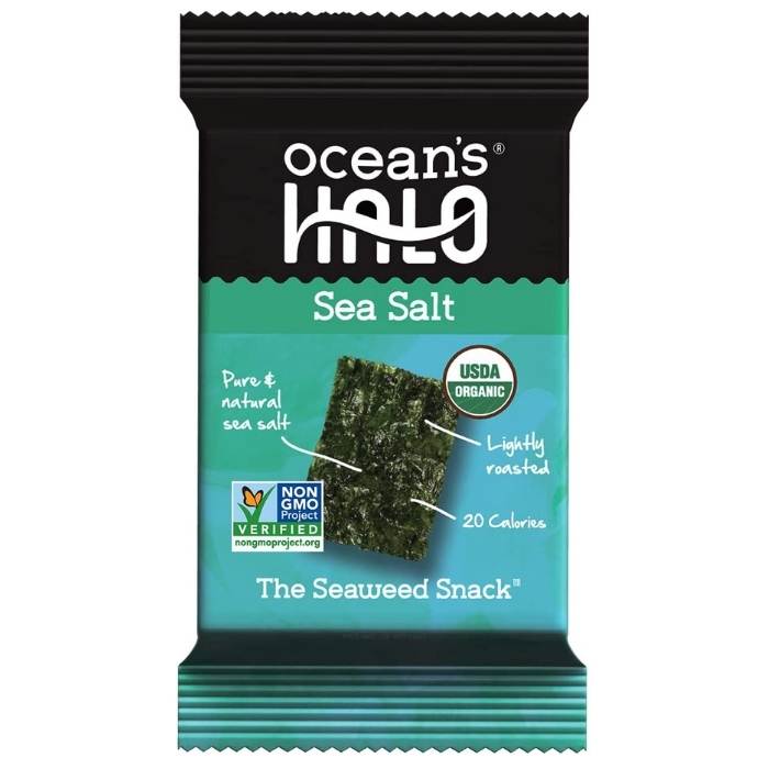 Ocean's Halo - Organic Seaweed Snack Sea Salt, 4g - front