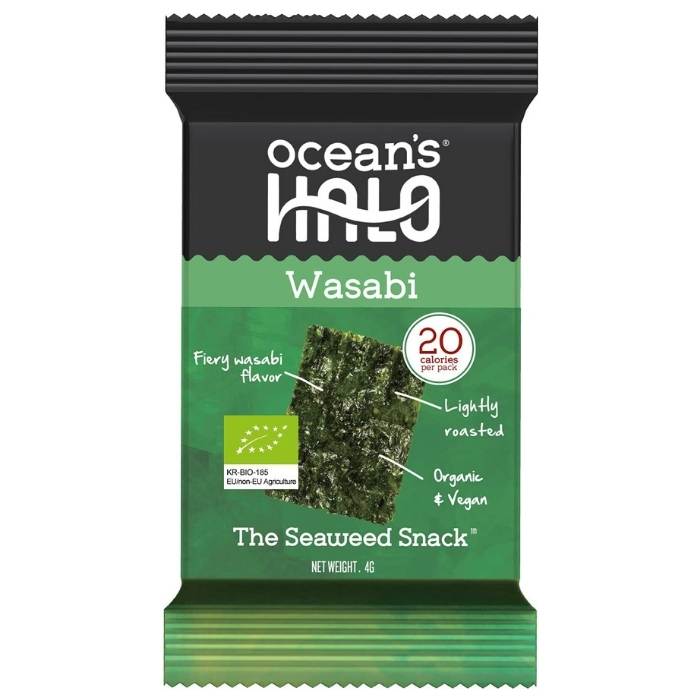 Ocean's Halo - Organic Seaweed Snack Wasabi, 4g - front