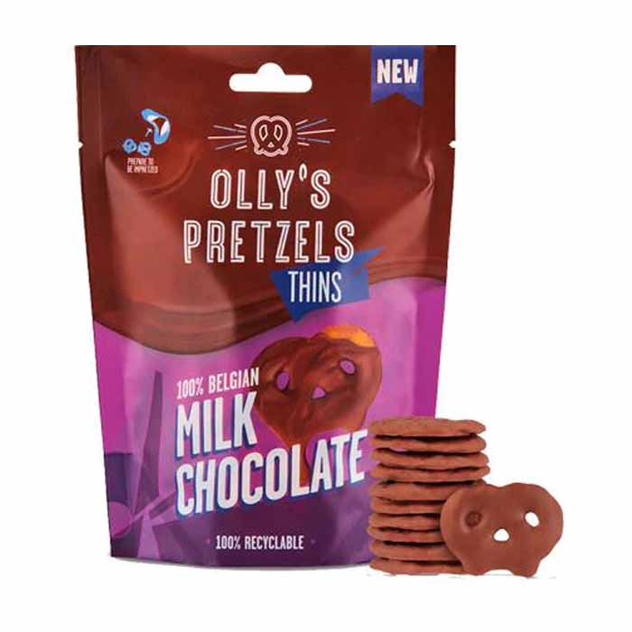 Olly's - Pretzel Thins - Salted Milk Chocolate, 90g